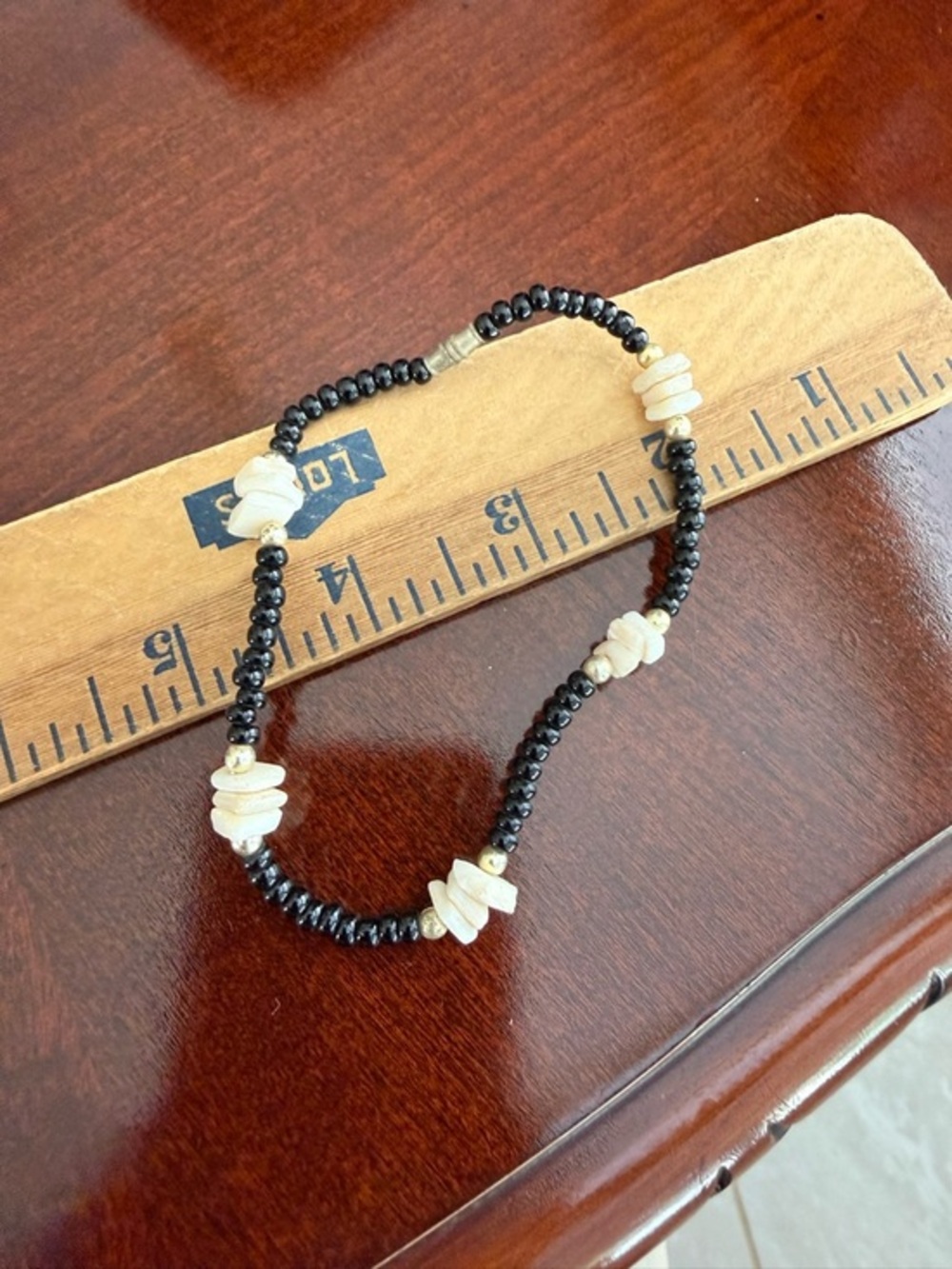 Vintage Black Beads Bracelet